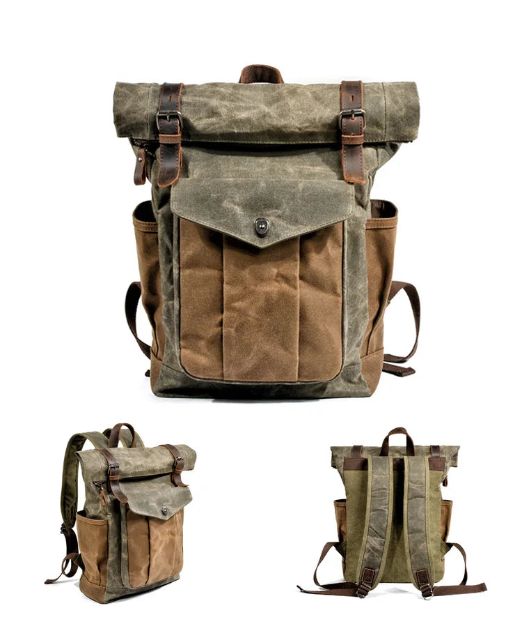 Canvas simple and practical large-capacity mountaineering bag backpack