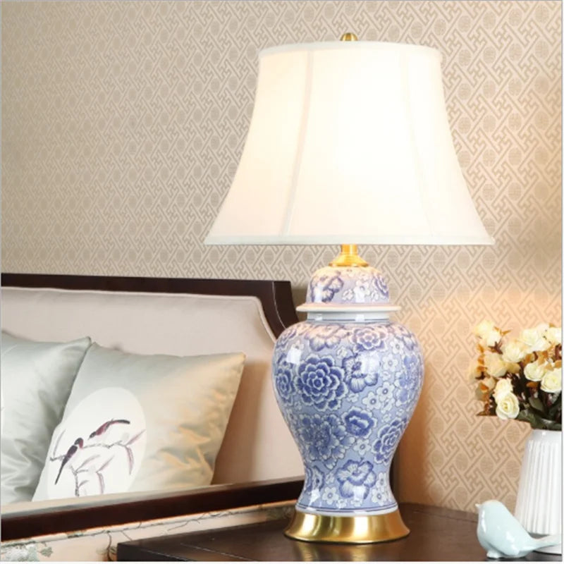 Jingdezhen Blue And White Ceramic Table Lamp