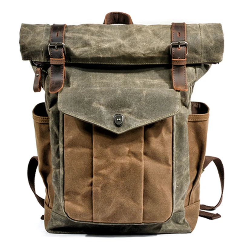 Canvas simple and practical large-capacity mountaineering bag backpack