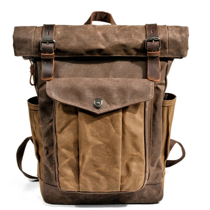 Canvas simple and practical large-capacity mountaineering bag backpack