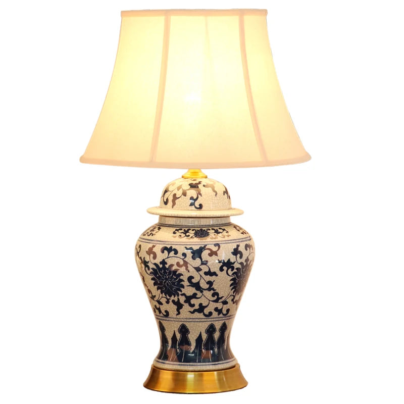 Jingdezhen Ceramic table Lamp Blue And White Porcelain Lotus