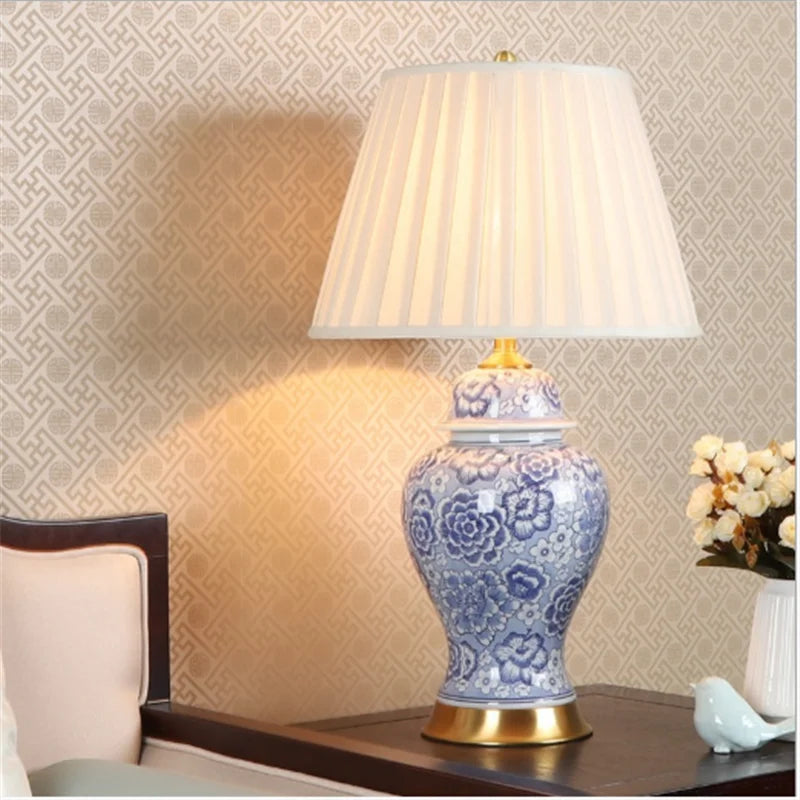 Jingdezhen Blue And White Ceramic Table Lamp