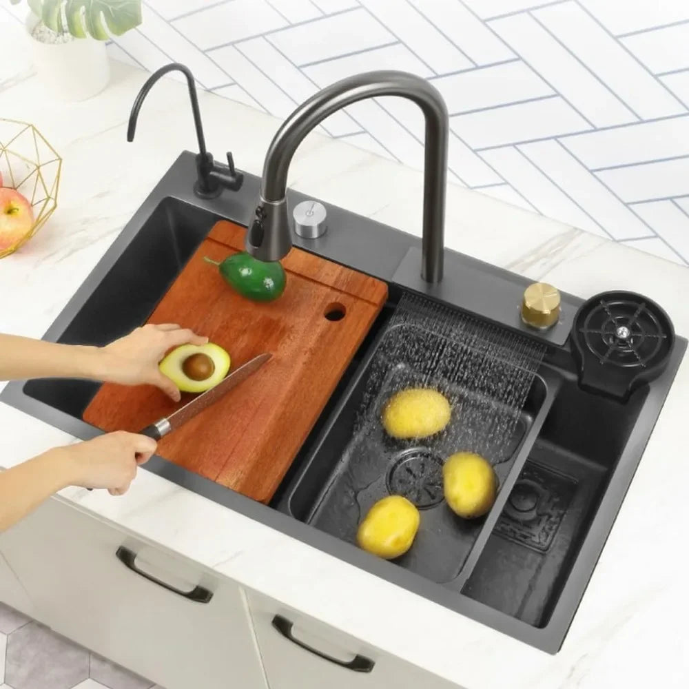 Multifunction Kitchen Sink Drainer Topmount Workstation Kitchen Sink With Accessories