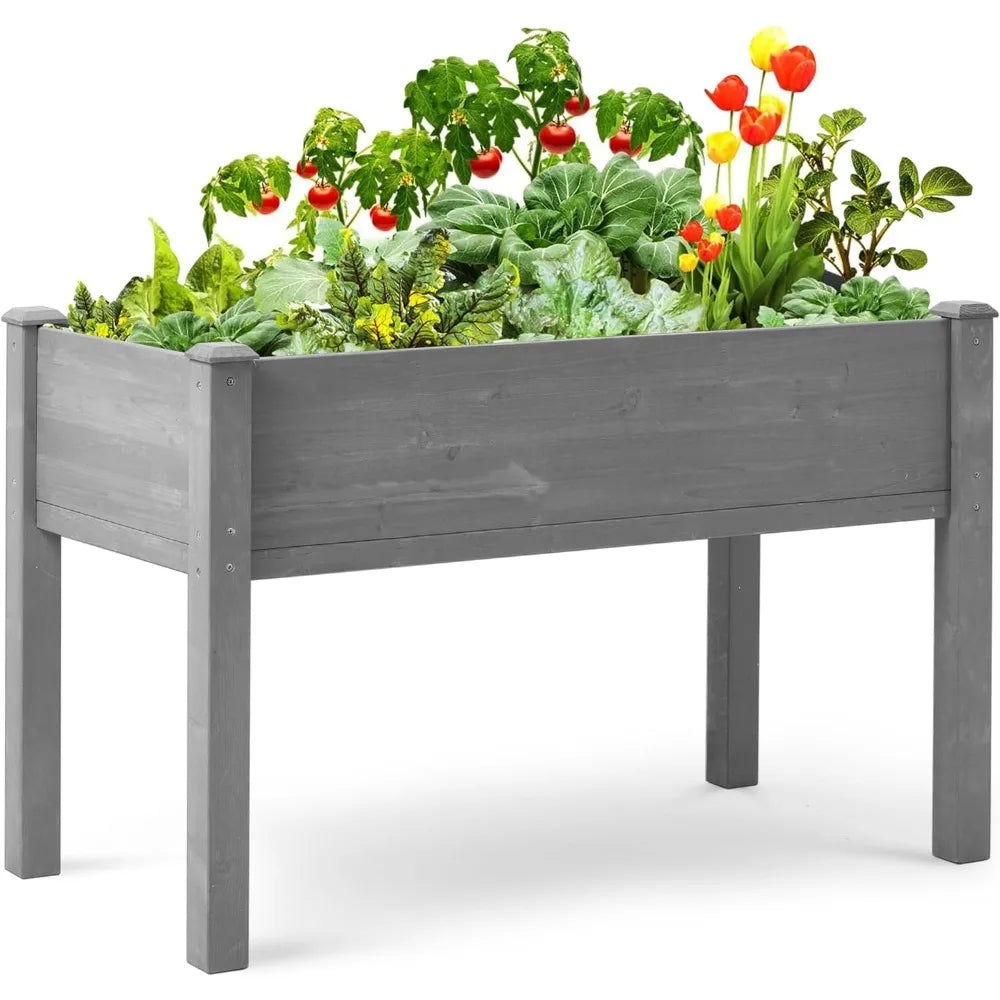 Planter Raised Garden Bed with Legs (48x24x30''),