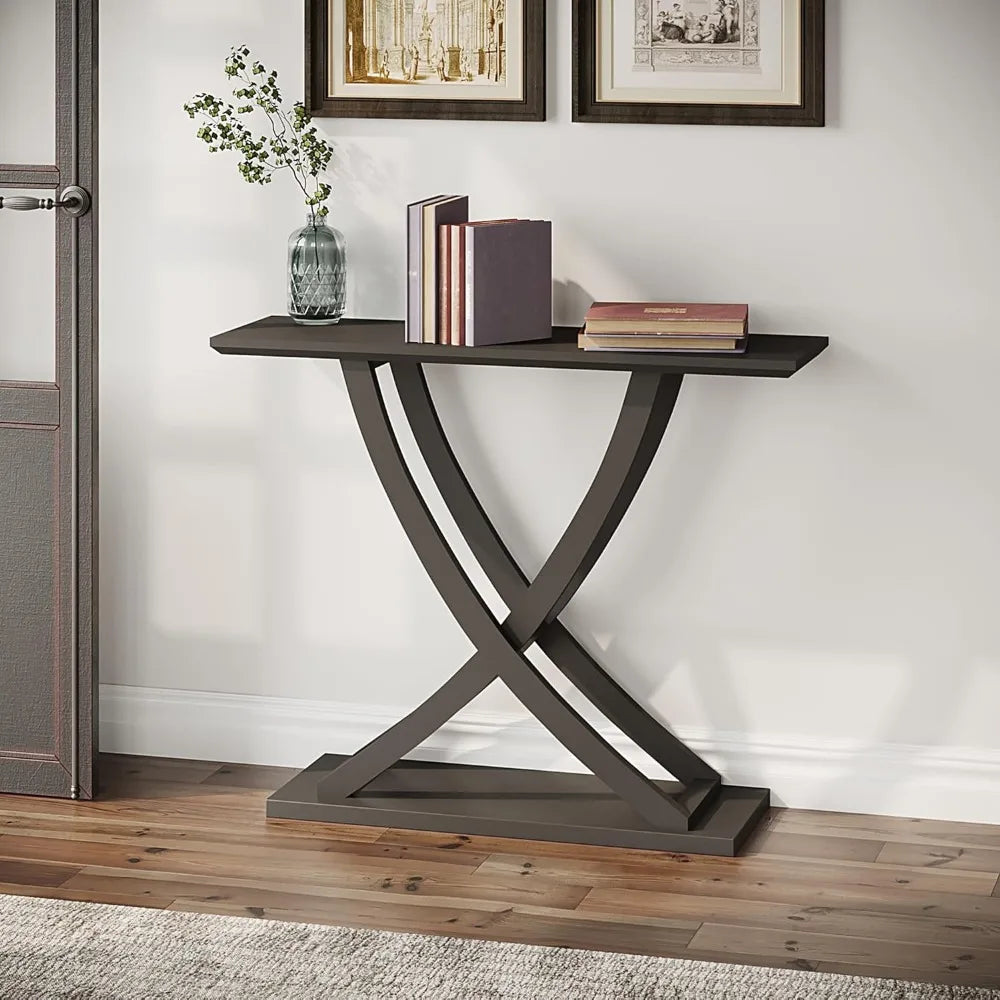 Black Side Foyer Table 39 Inch Wood