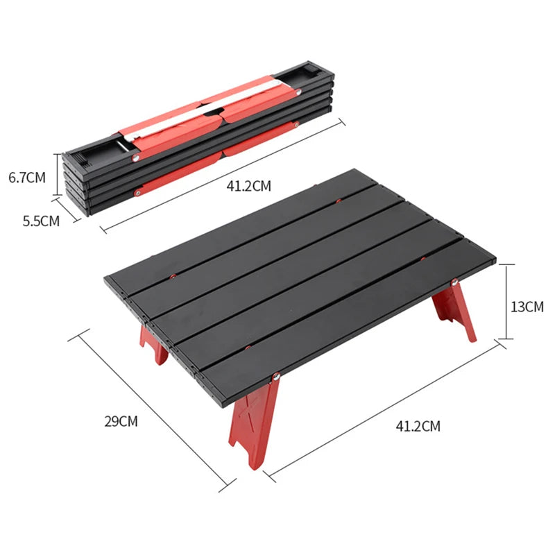 Camping Mini Portable Foldable Table Outdoor Picnic Table Furniture Barbecue Tableware Table with Carry Bag Lightweight Desk