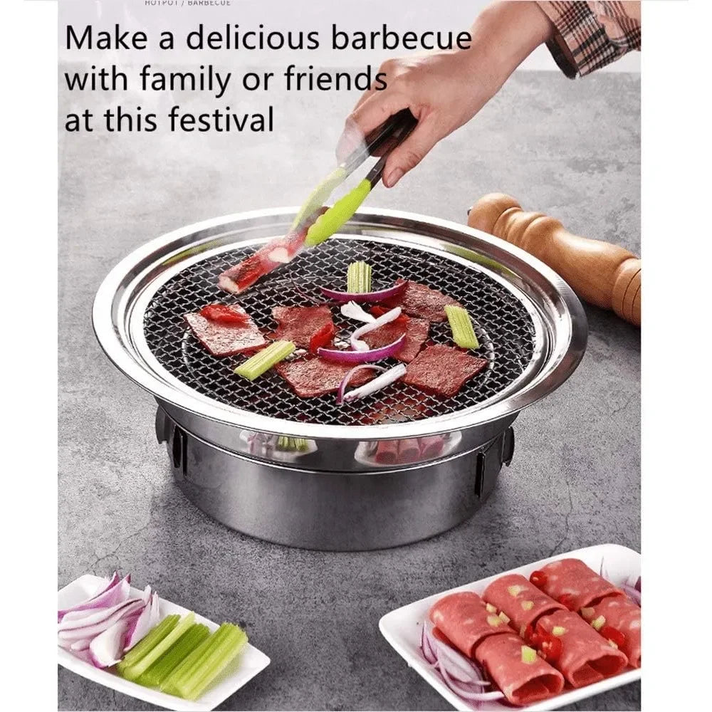 Charcoal Barbecue Grill, Portable Camping Grill