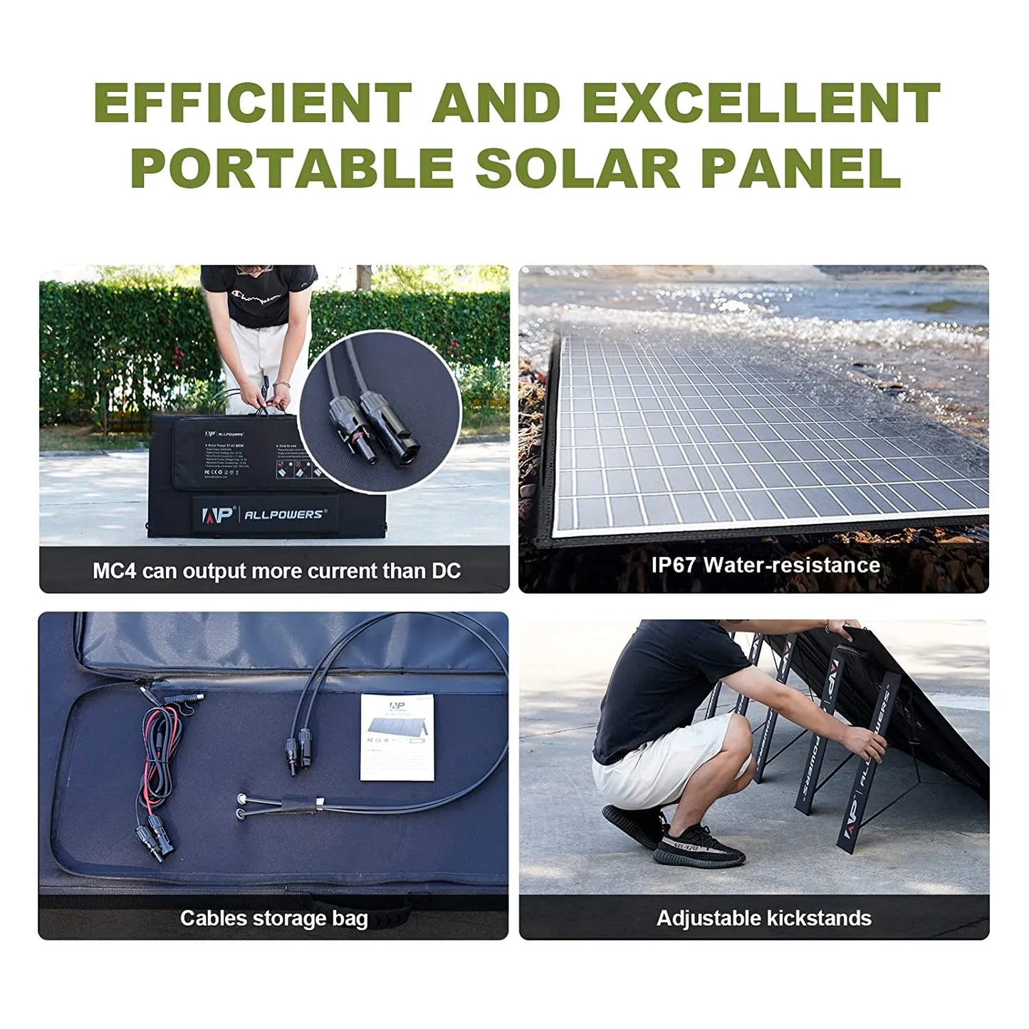 Foldable Solar Panel 400W / 200W / 140W / 100W / 60W Solar Charger