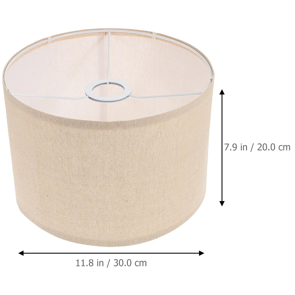 Modern Lampshade Natural Linen Lamp Shade Drum Replacement For Table Lamp