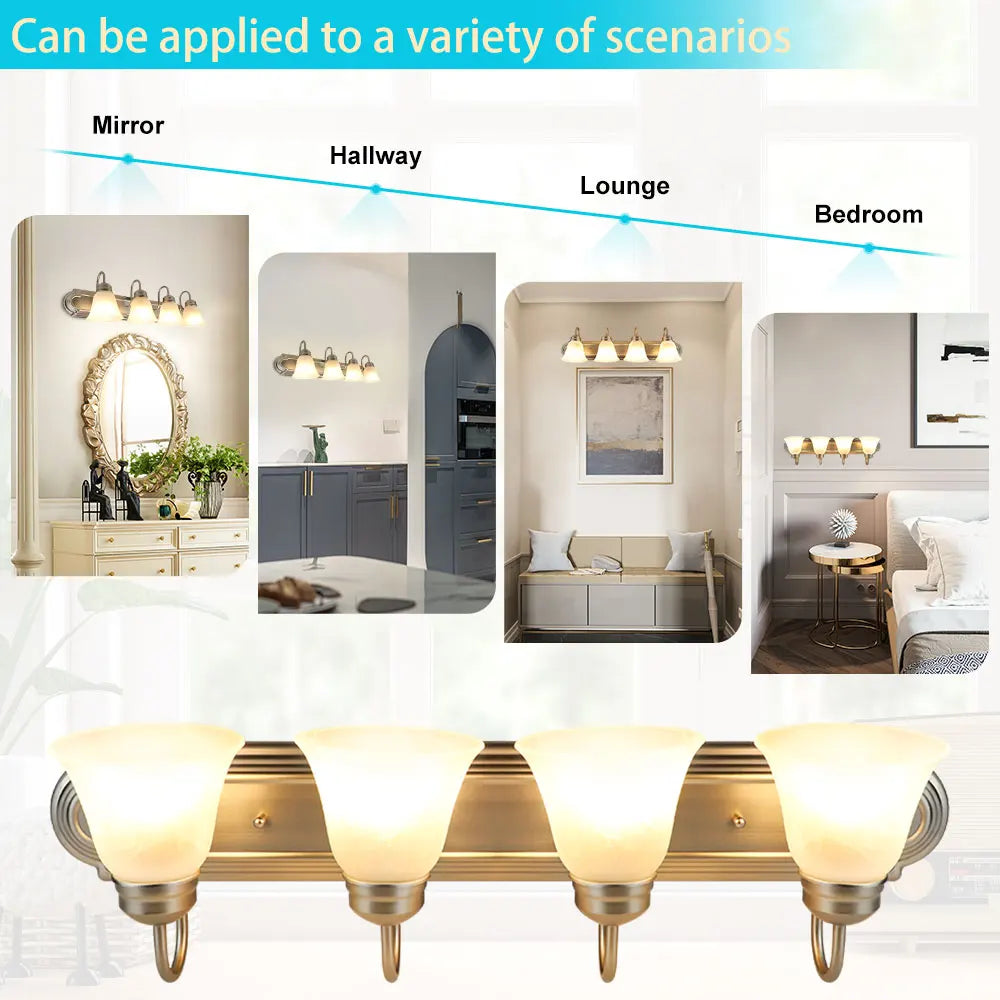 Bathroom Vanity Light Fixtures 4-Light