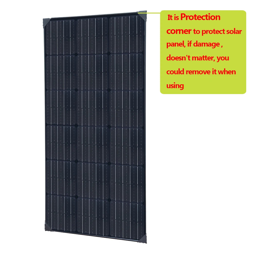 100W - 1000W Panel Solar 100 Watt 12 Volt, Solar Panel PV Module Power Charger