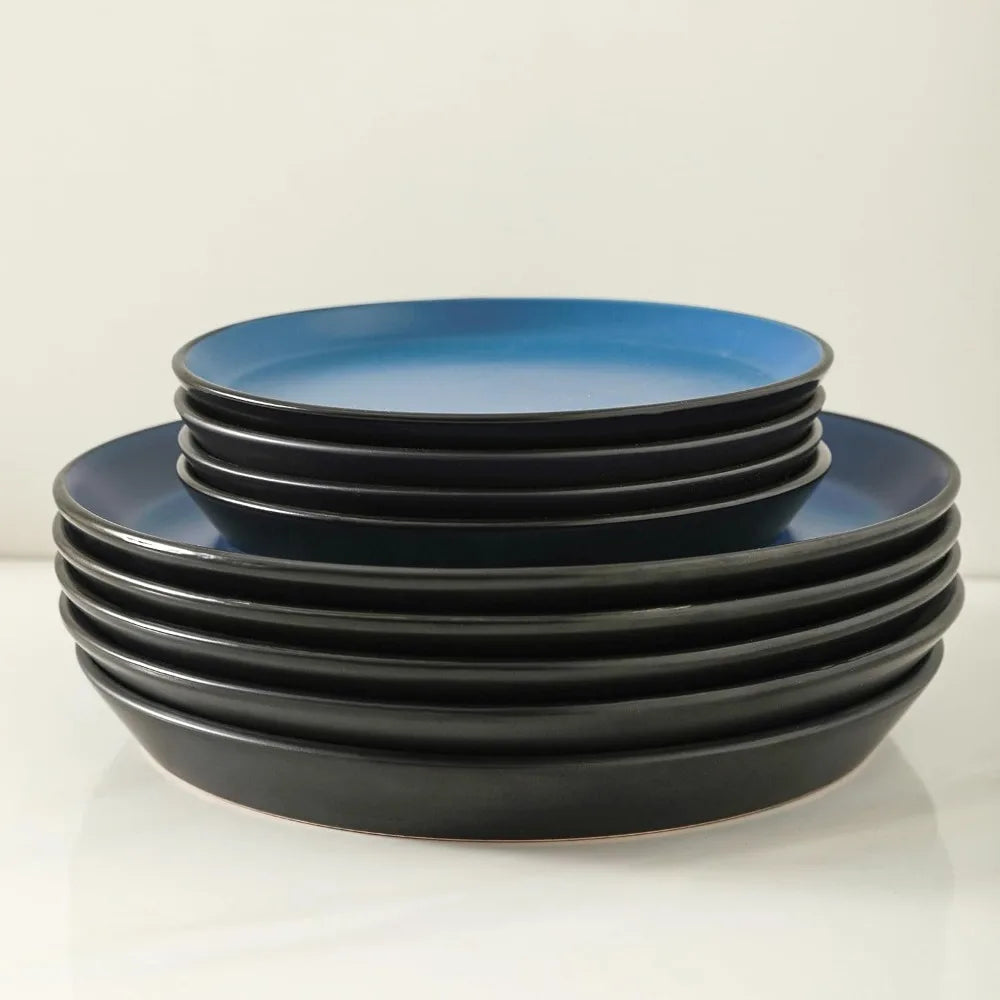 32-Piece Dinnerware Set Stoneware Plate Set Luxury Dish Tableware