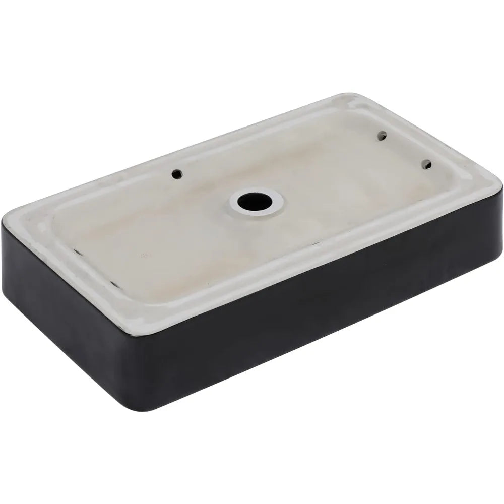 Bathroom Sink Matte Rectangular Above Counter Vessel Sink Ceramic Countertop