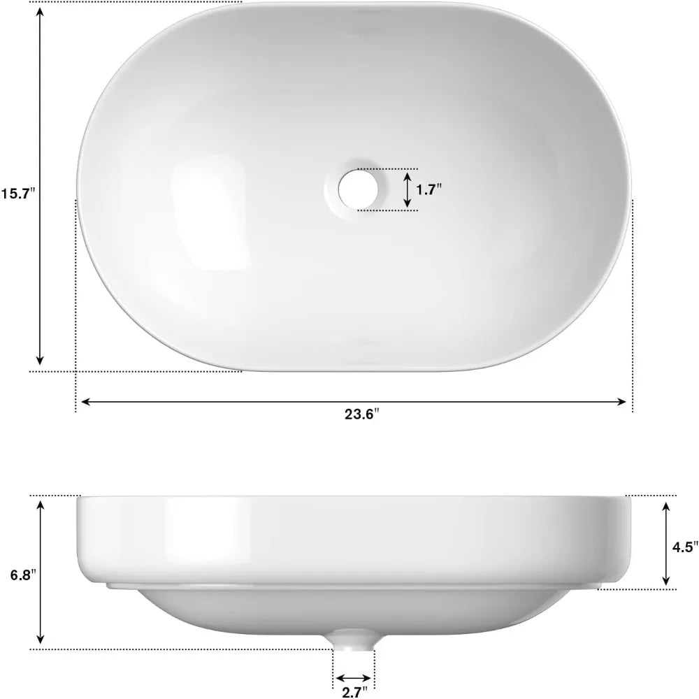 Rectangular Bathroom Vessel Sink Drop In Sink