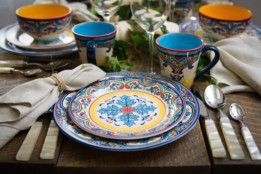 Euro Ceramica Zanzibar Collection Service for 4, Dinnerware Set