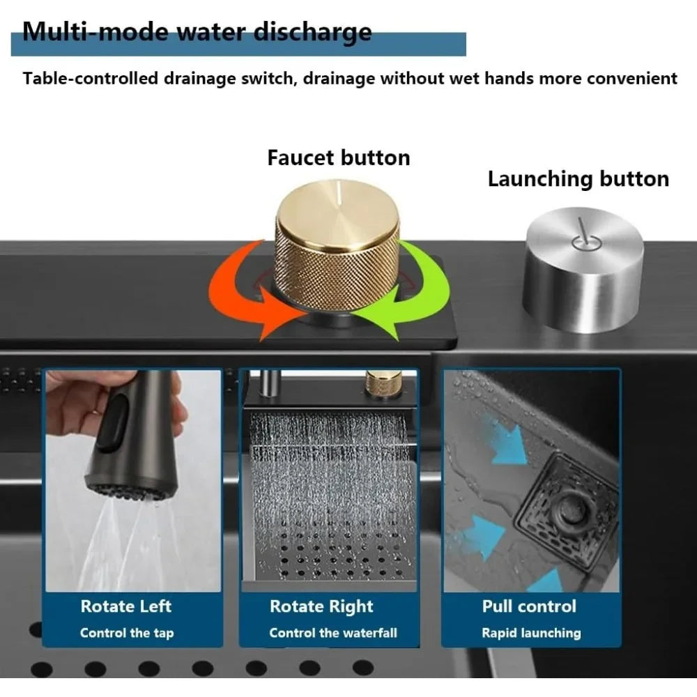 Multifunction Kitchen Sink Drainer Topmount Workstation Kitchen Sink With Accessories