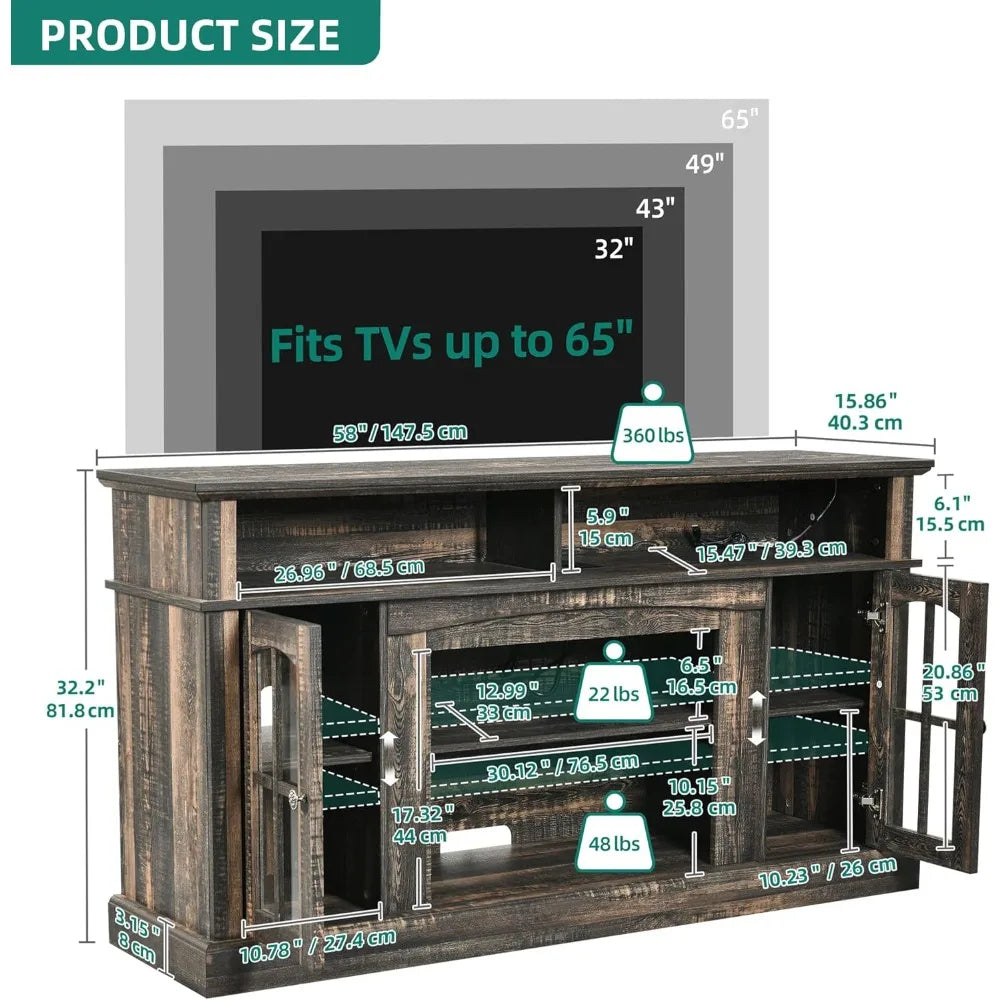 Adjustable Storage Rack Tv Stand  Cabinet Table Modern