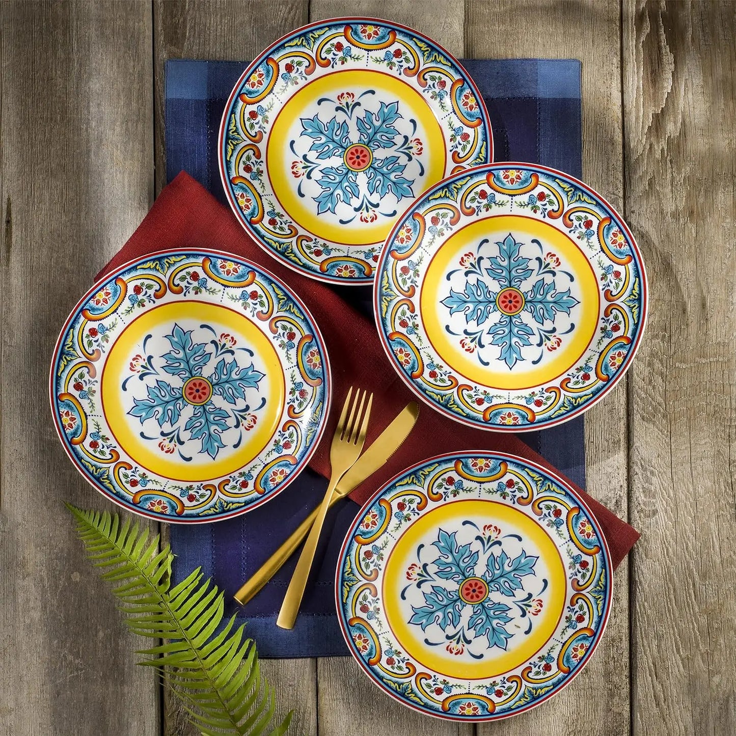 Euro Ceramica Zanzibar Collection Service for 4, Dinnerware Set