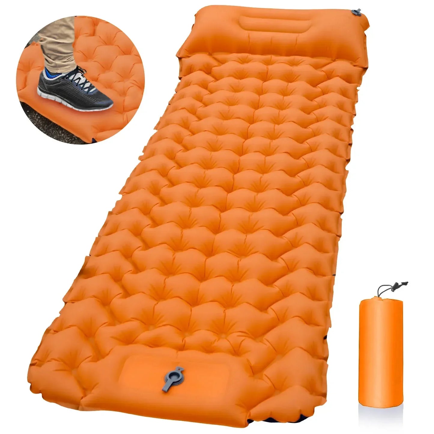 Sleeping Pad Camping Inflatable Mattress with Pillows Travel