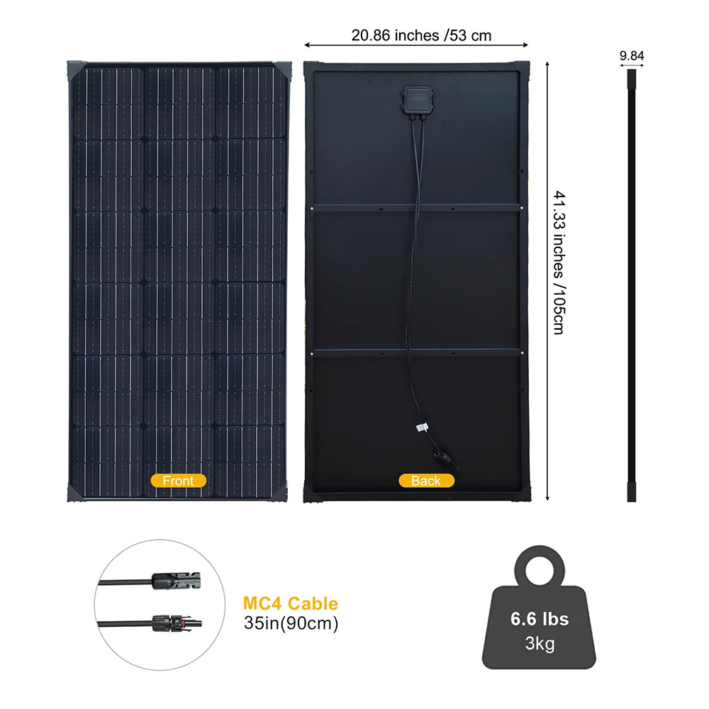 100W - 1000W Panel Solar 100 Watt 12 Volt, Solar Panel PV Module Power Charger