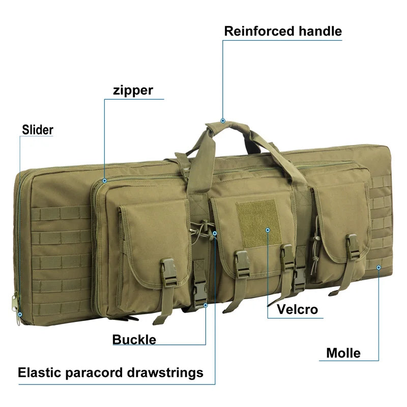 32 38 42 inch Double Rifle Case Bag Tactical Weapon Gun Case Rifle & Pistol Bag