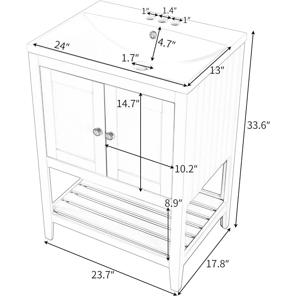 Cabinets With Drawers and Doors Washbasin for the Bathroom Vanity With Sink Under Cabinet