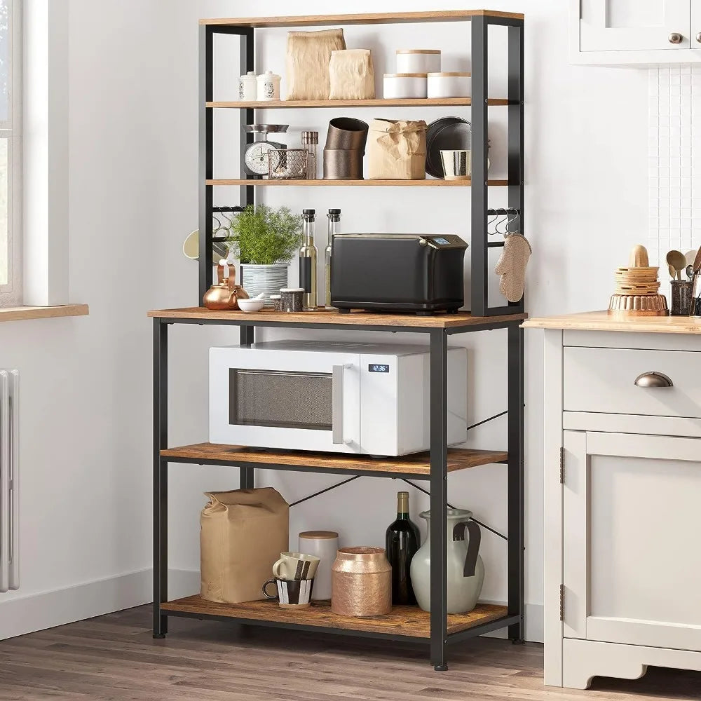 Coffee Bar, Baker’s Rack for Kitchen with Storage