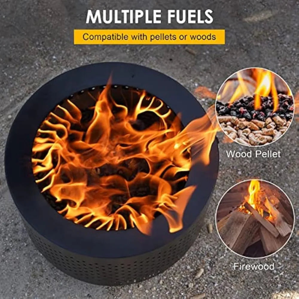 fire Pit for Outside with Portable Carrying Storage Bag,