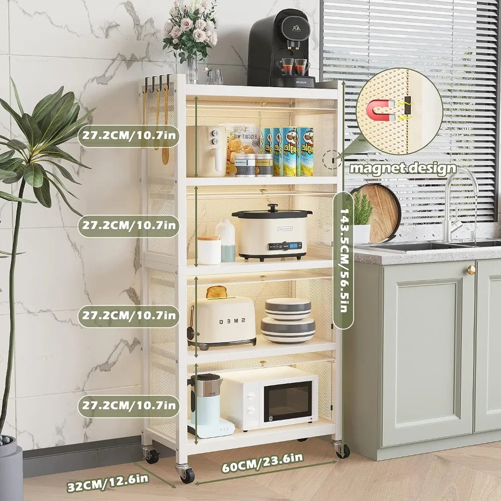 Pantry Storage Cabinet Baker Racks for Microwave