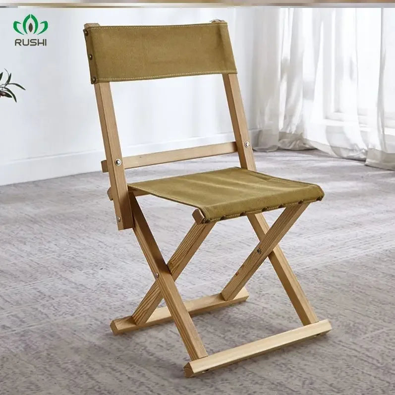 Outdoor Camping Folding Chair Leather Mazza Leather Folding Stool