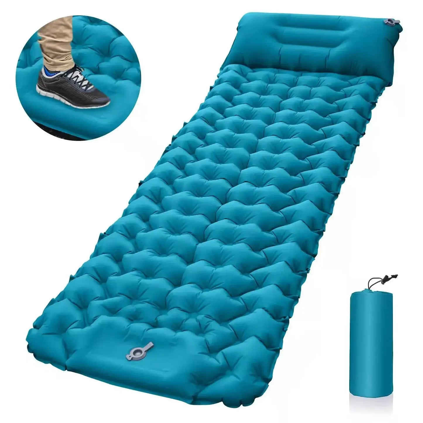 Sleeping Pad Camping Inflatable Mattress with Pillows Travel